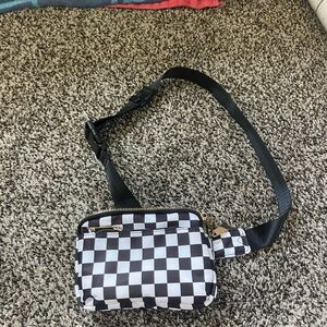 Checkered Black and White Women's Bag